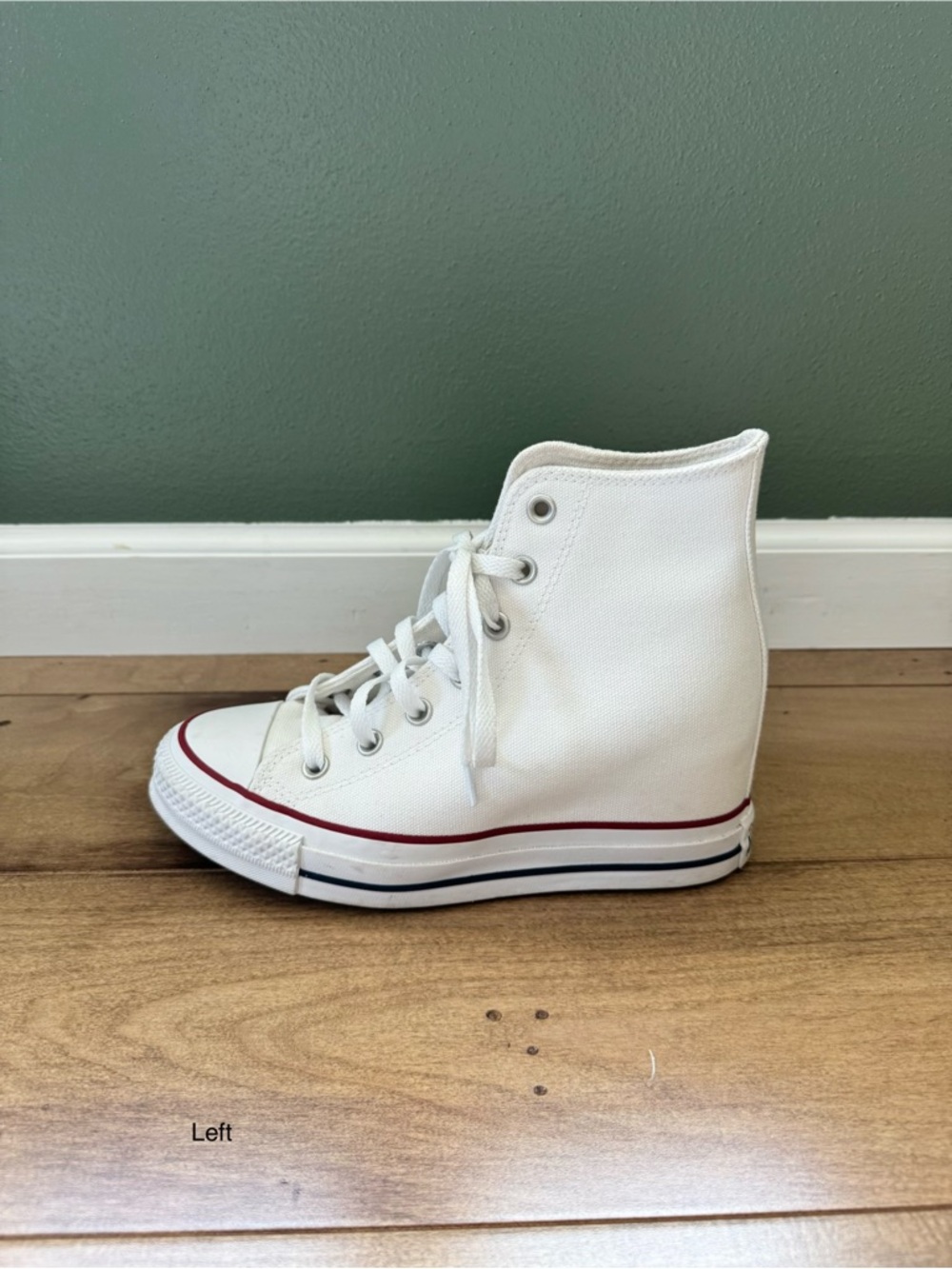 Converse Chuck Taylor All Star Classic Wedge Platform Sneaker - Size 8 - Picture 10 of 16